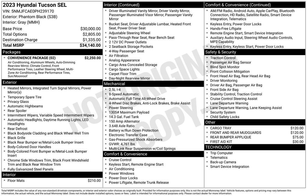 Used 2023 Hyundai Tucson SEL w/ Convenience Package AWD/4WD image 17