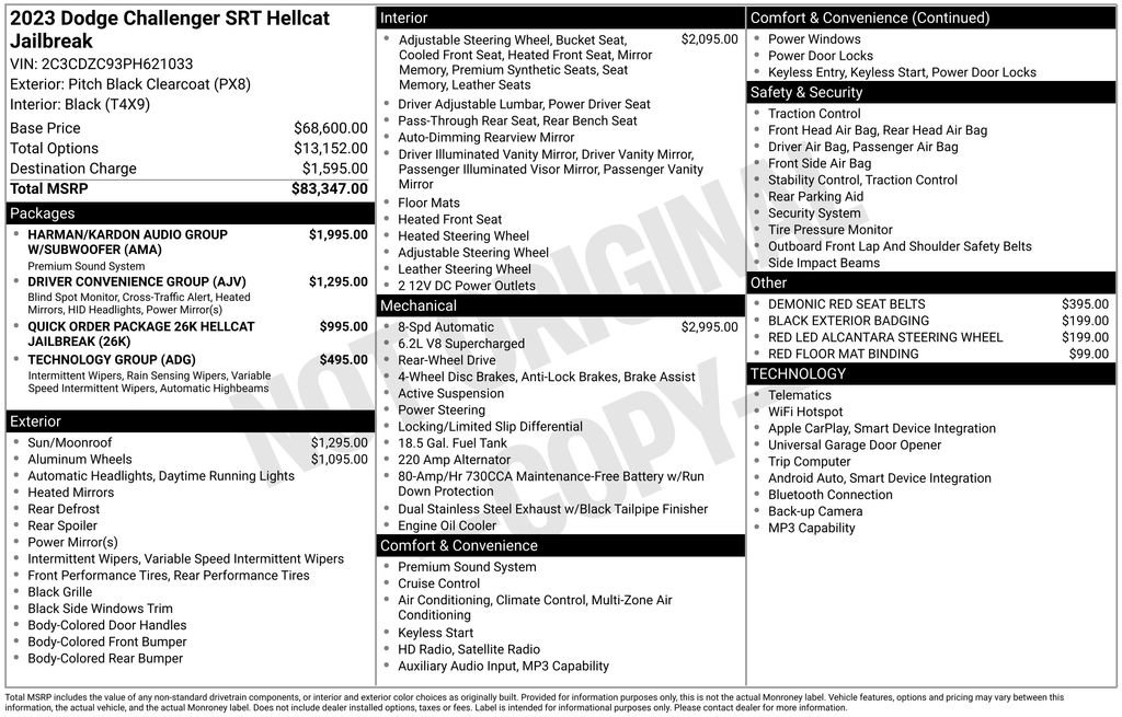 Used 2023 Dodge Challenger SRT Hellcat image 3