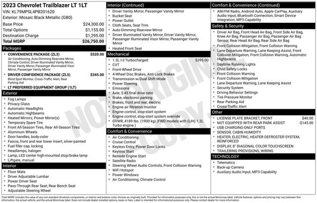 Used 2023 Chevrolet TrailBlazer LT w/ Convenience Package FWD image 5