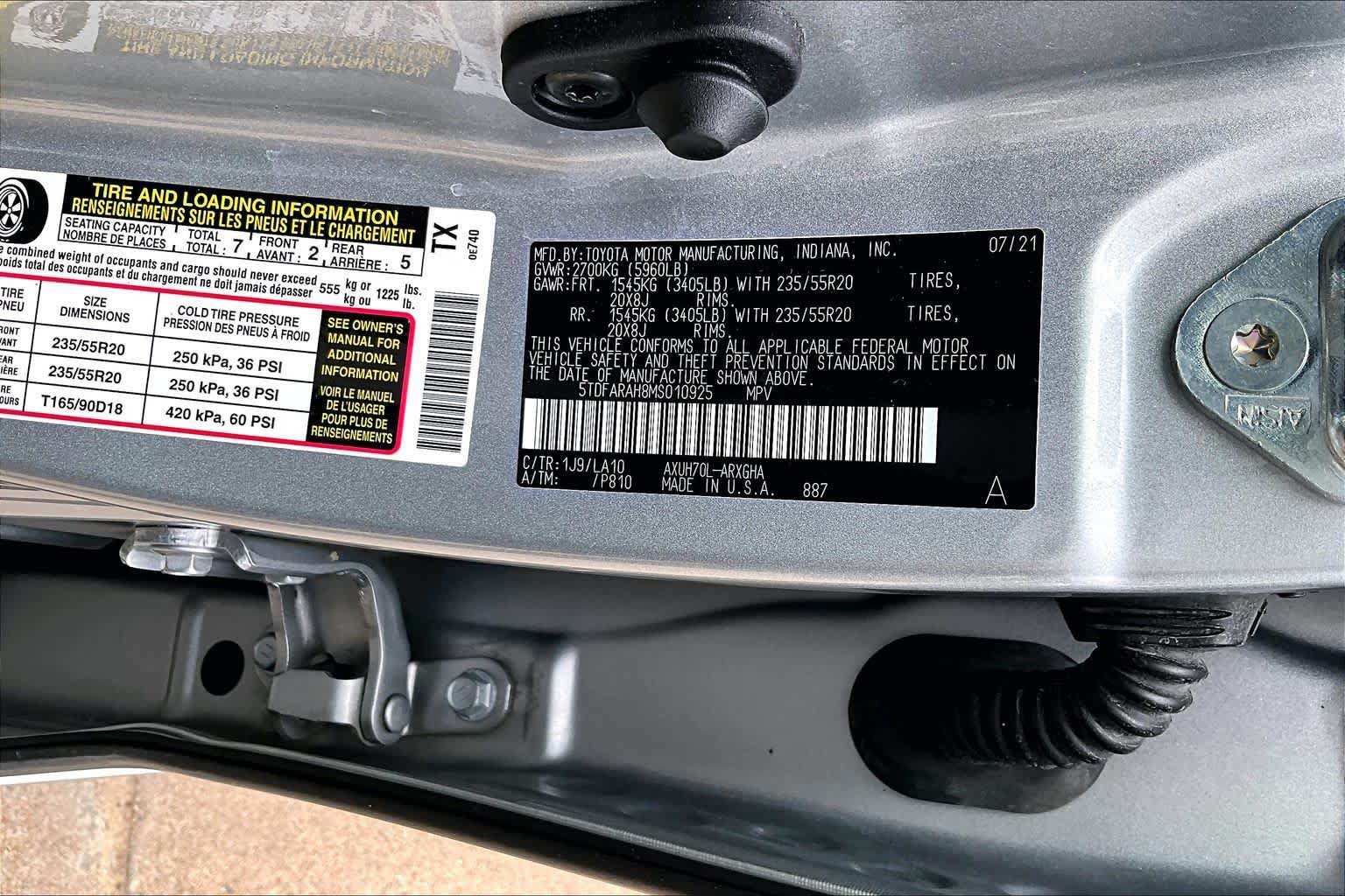 Used 2021 Toyota Highlander Platinum FWD image 35