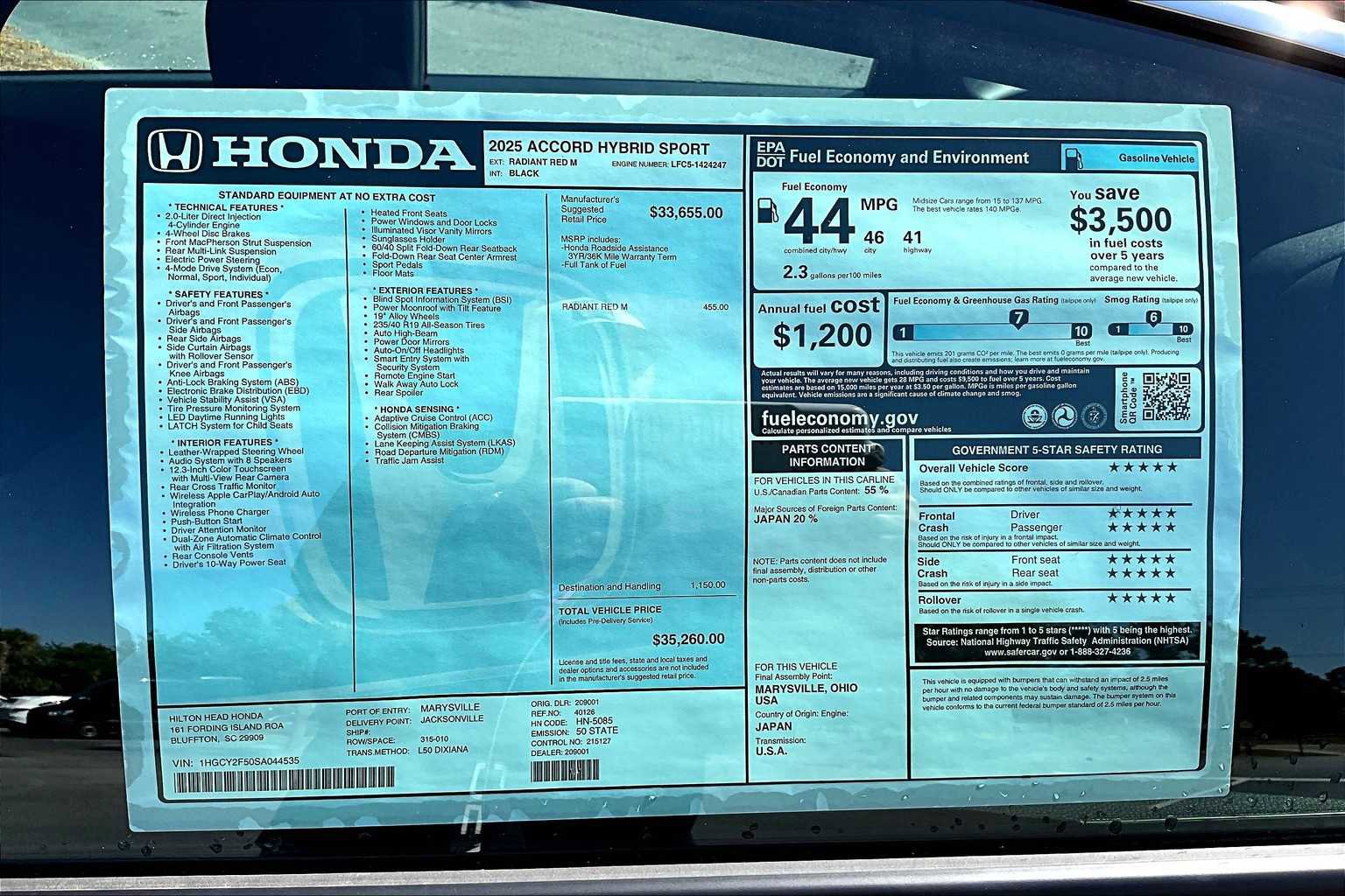 New 2025 Honda Accord Sport image 18