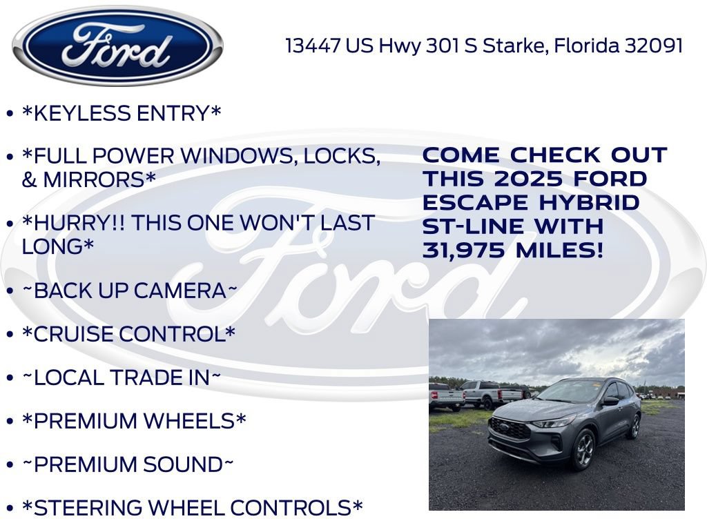 Certified 2025 Ford Escape ST-Line w/ Equipment Group 301A FWD image 12