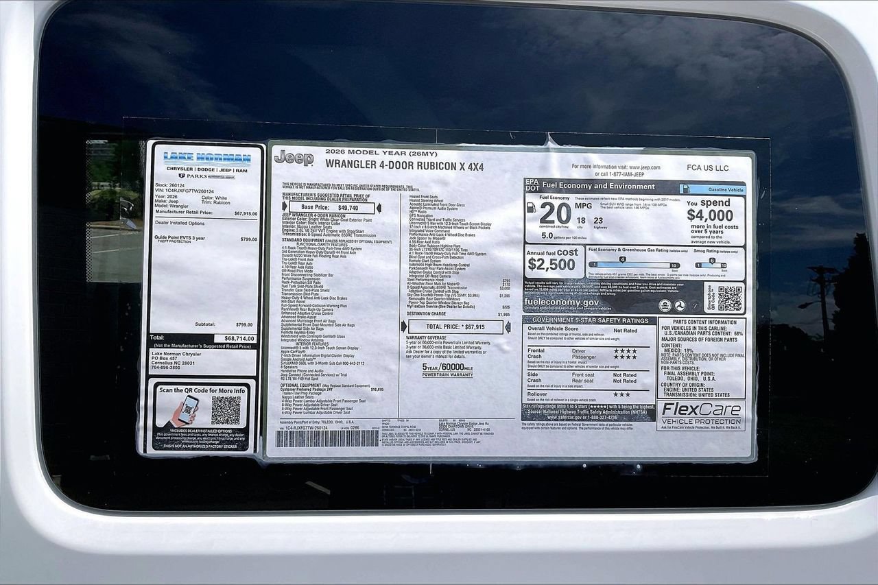 New 2026 Jeep Wrangler Unlimited Rubicon AWD/4WD image 33
