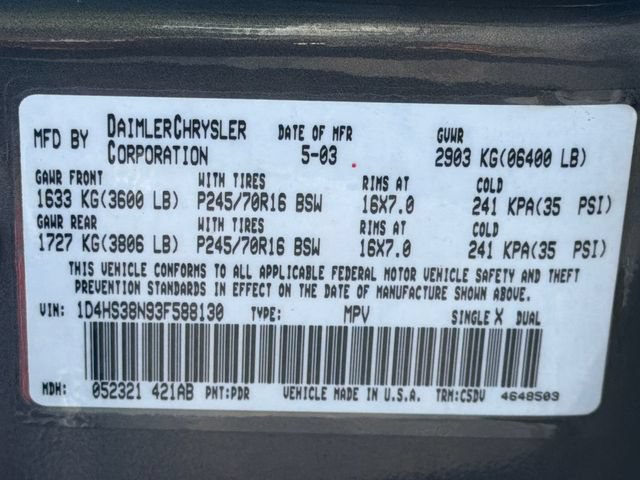Used 2003 Dodge Durango Sport AWD/4WD image 28