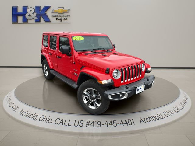 Used 2021 Jeep Wrangler Unlimited Sahara w/ Uconnect 4C Nav & Sound Group image 2