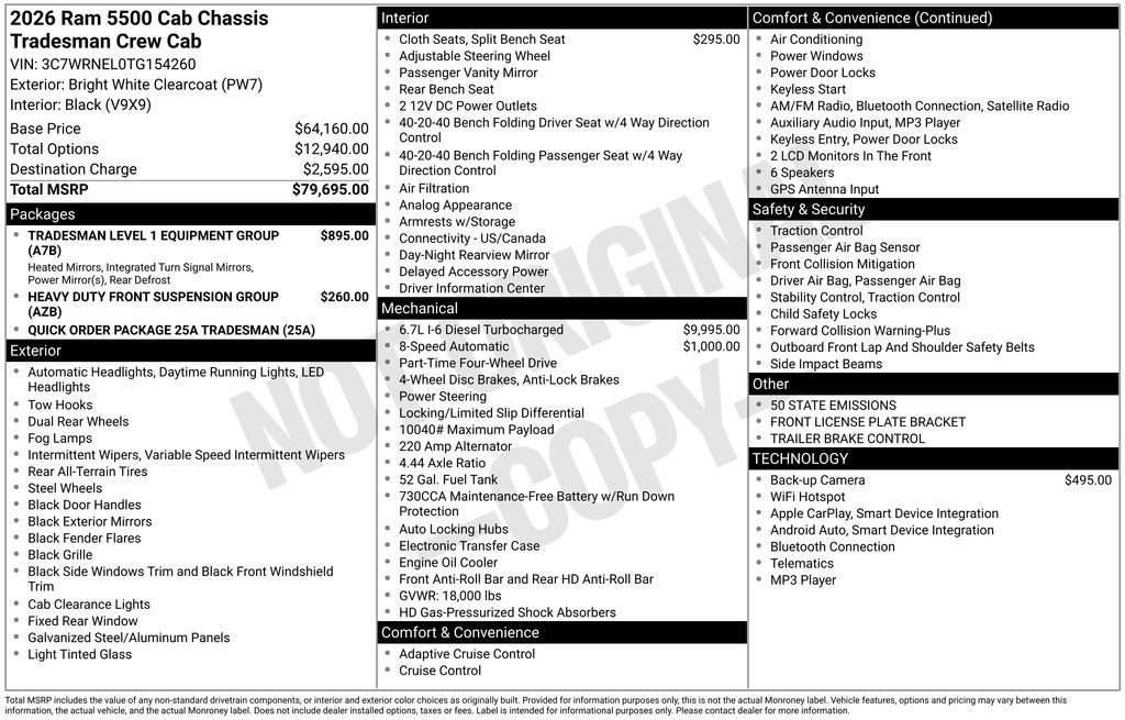 New 2026 RAM 5500 Tradesman image 5