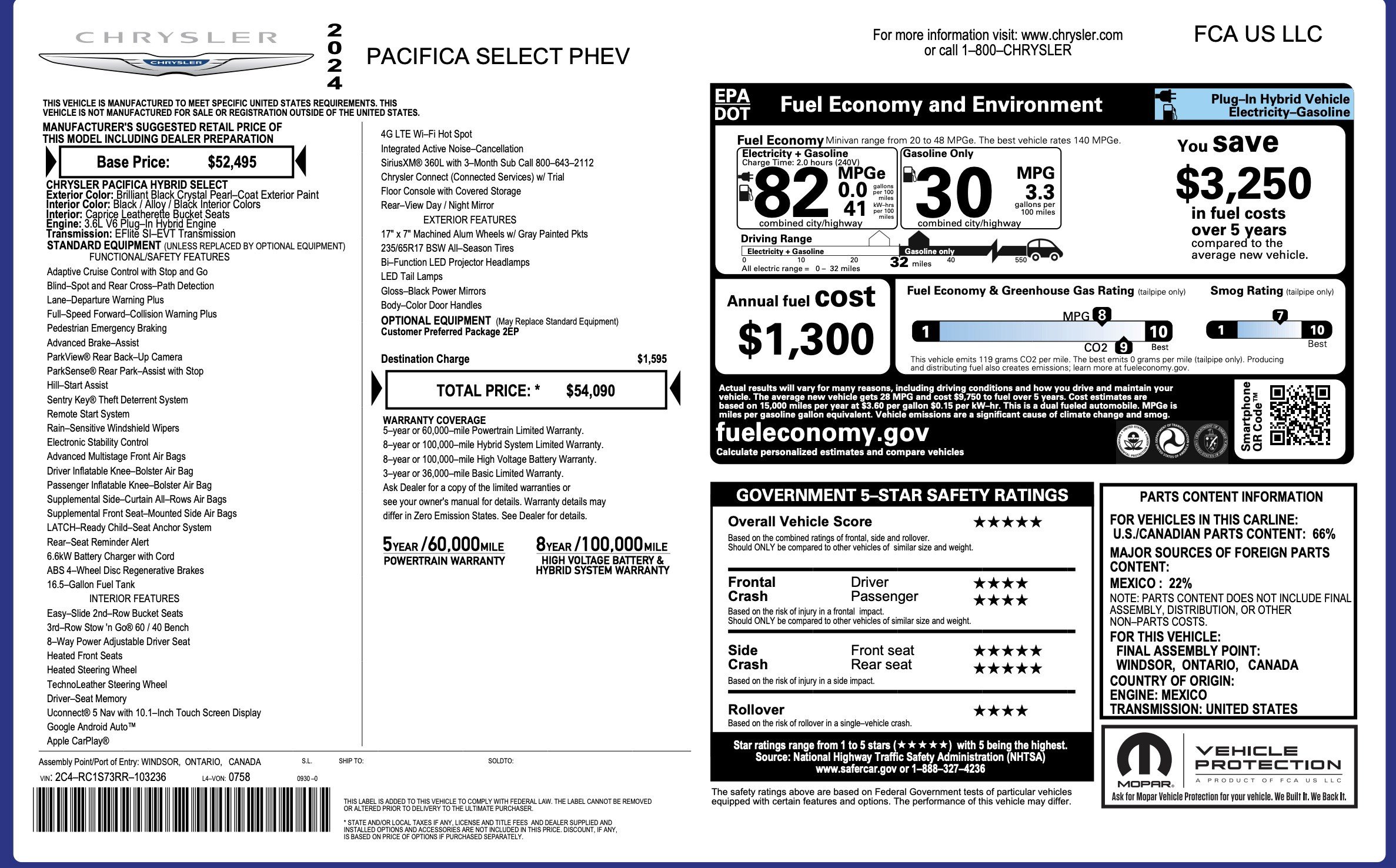 Used 2024 Chrysler Pacifica Limited FWD image 2