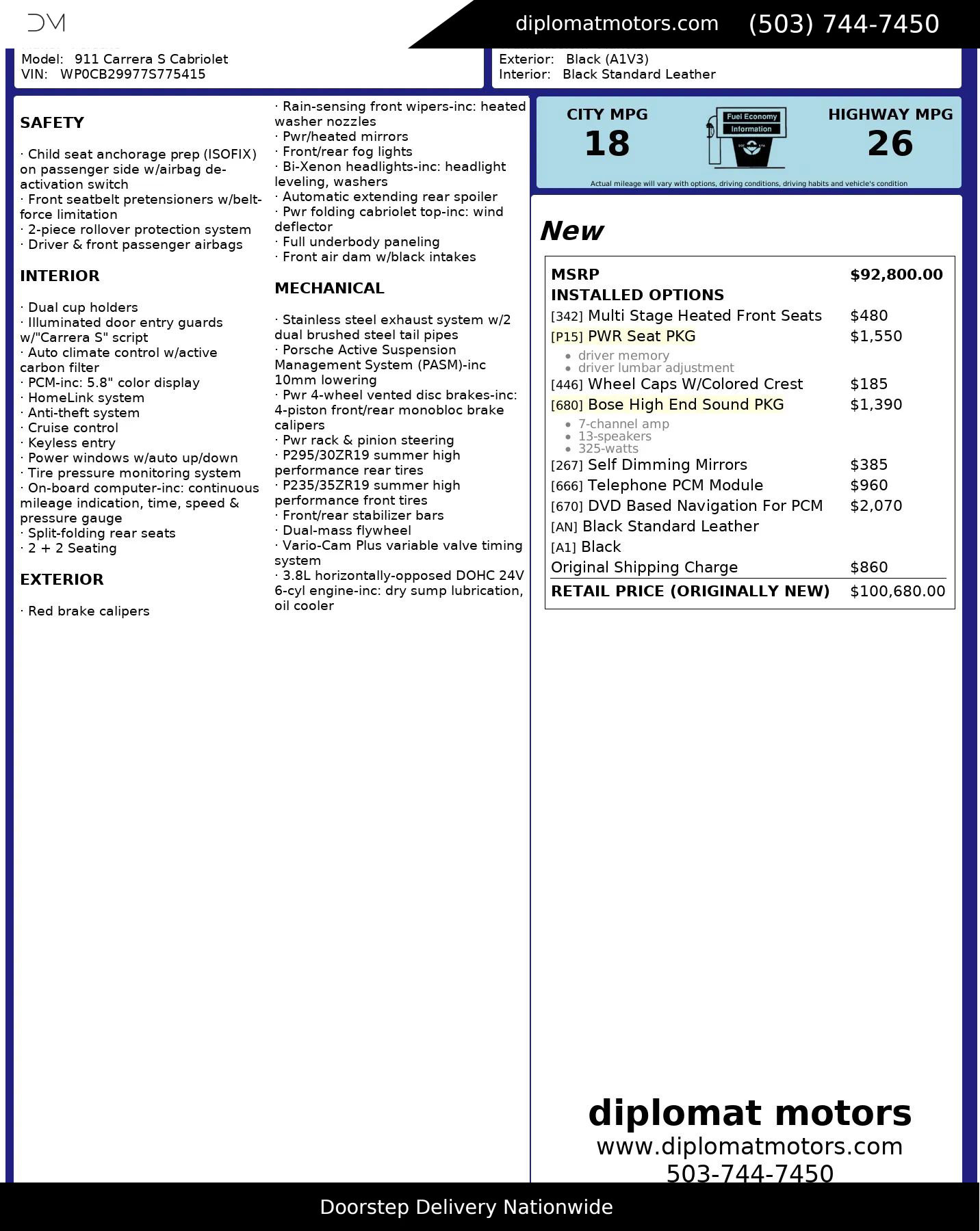 Used 2007 Porsche 911 Carrera S image 3