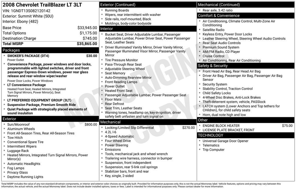 Used 2008 Chevrolet TrailBlazer LT AWD/4WD image 19