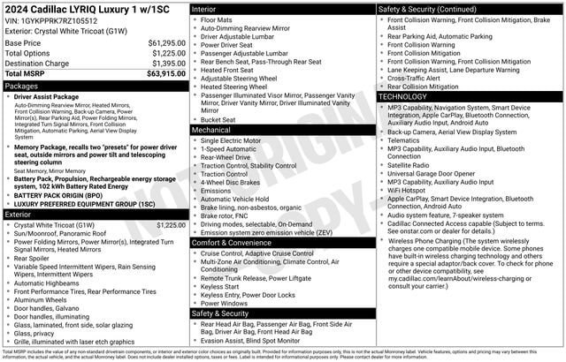 Certified 2024 Cadillac Lyriq Luxury RWD image 35