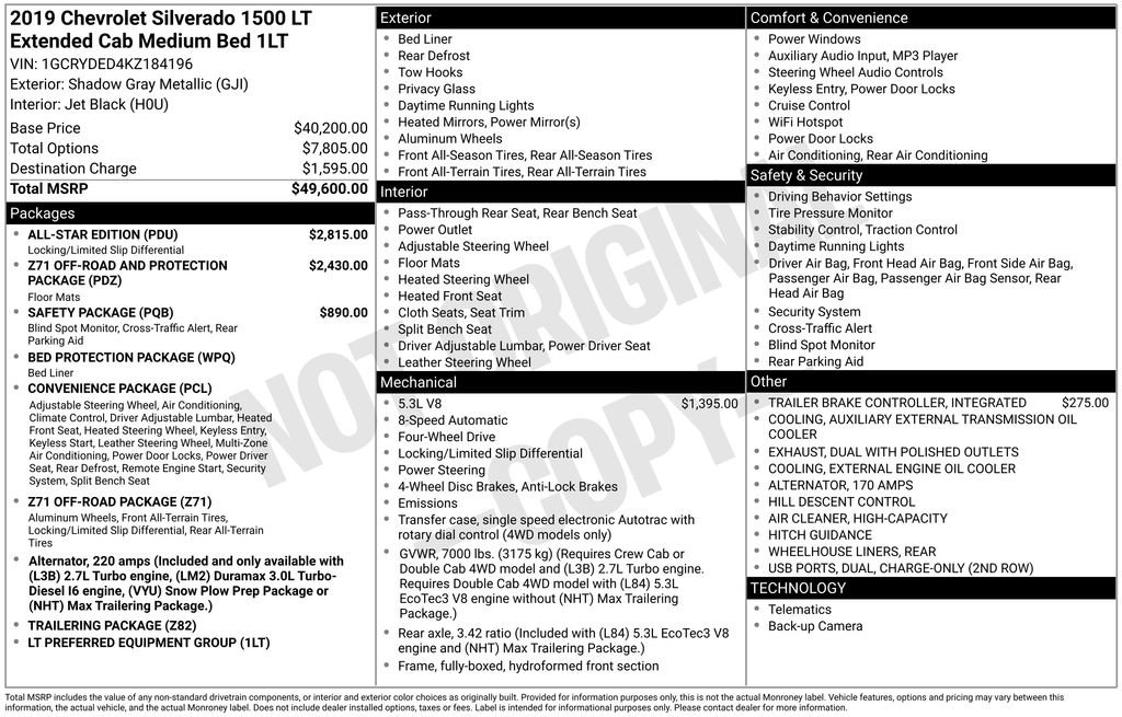 Used 2019 Chevrolet Silverado 1500 LT w/ All-Star Edition image 3