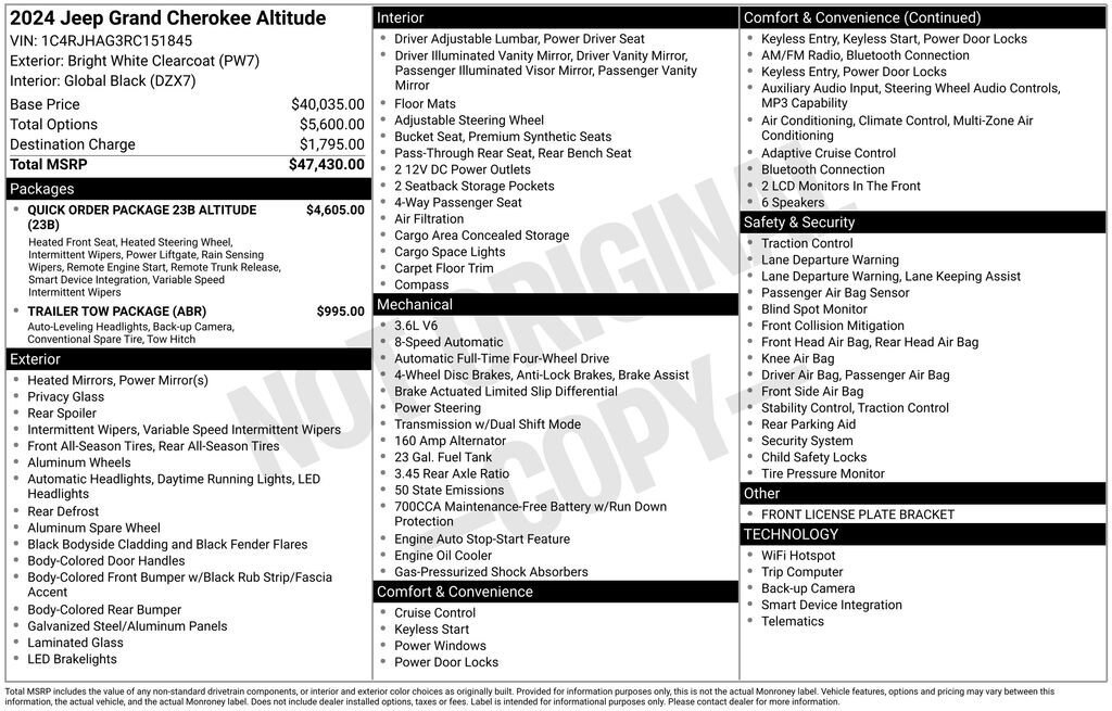 Used 2024 Jeep Grand Cherokee Altitude AWD/4WD image 2