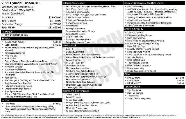Used 2022 Hyundai Tucson SEL AWD/4WD image 15