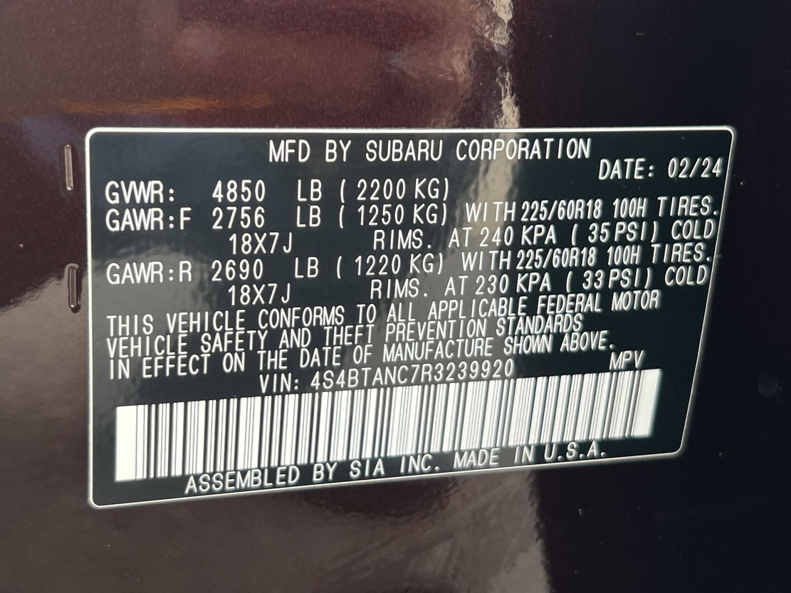 Used 2024 Subaru Outback Limited image 28