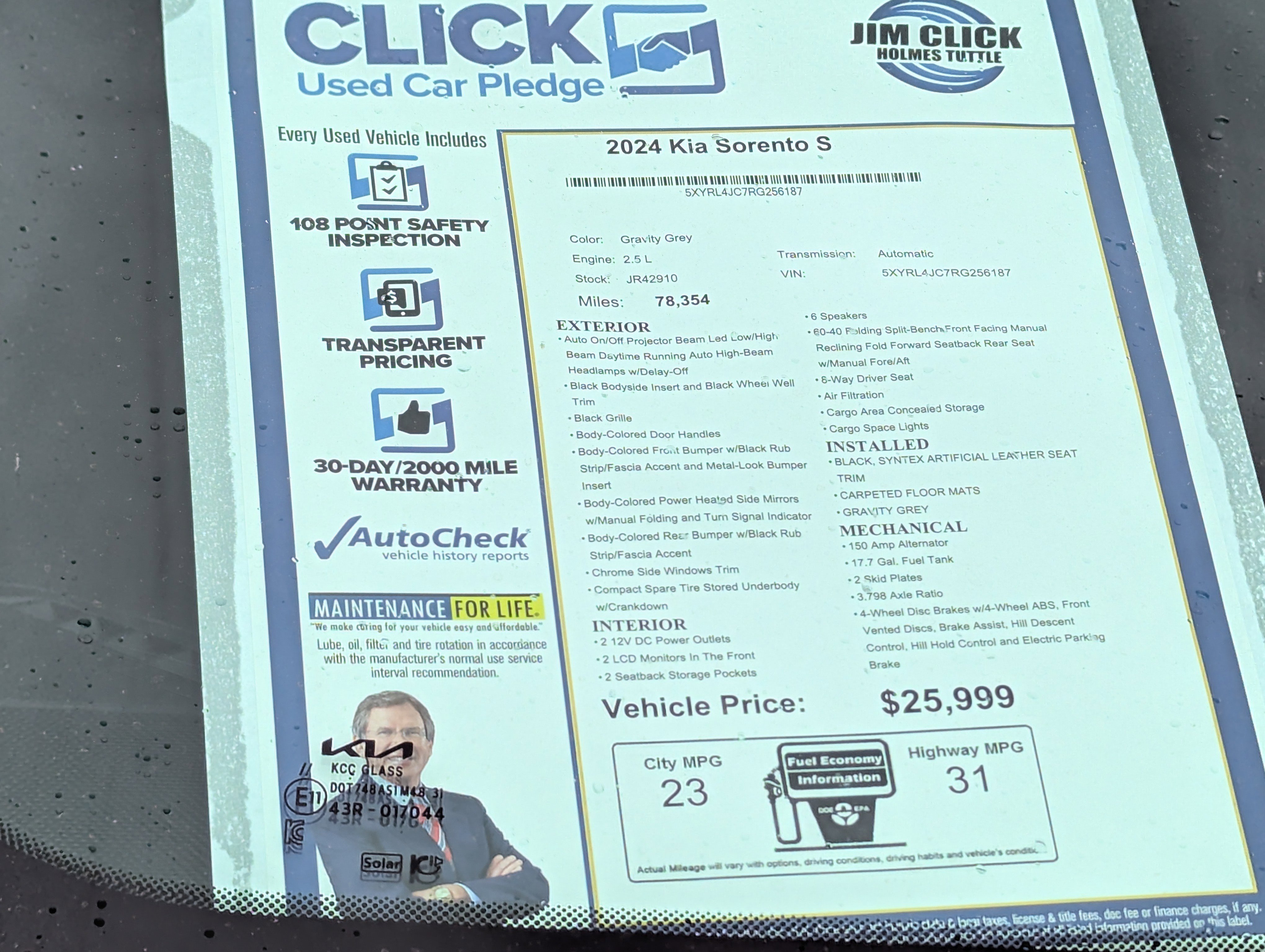 Used 2024 Kia Sorento S image 13
