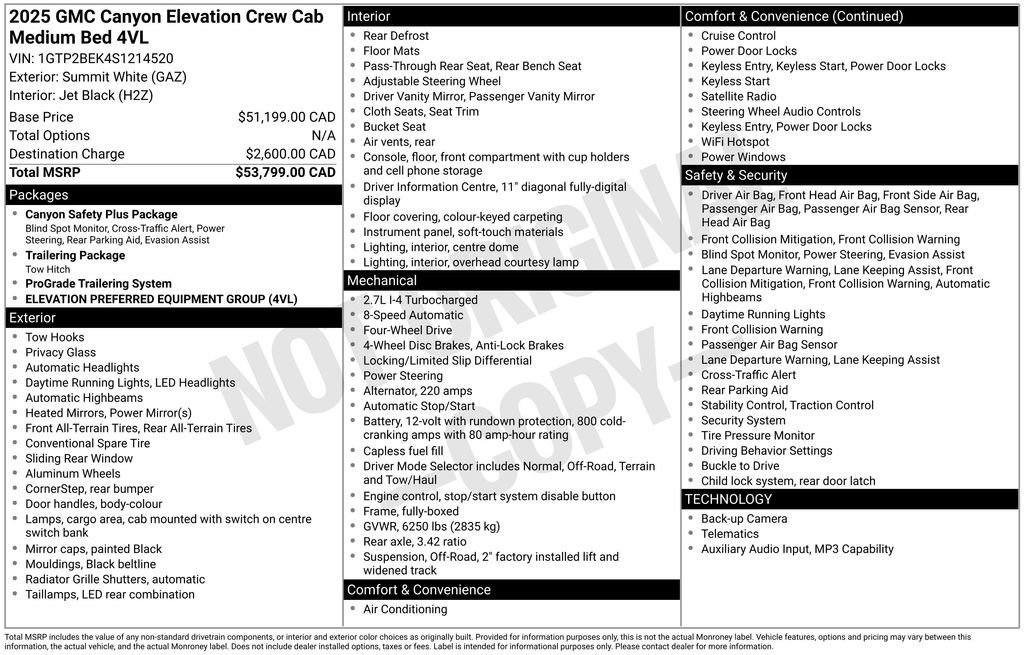 Used 2025 GMC Canyon Elevation AWD/4WD image 39