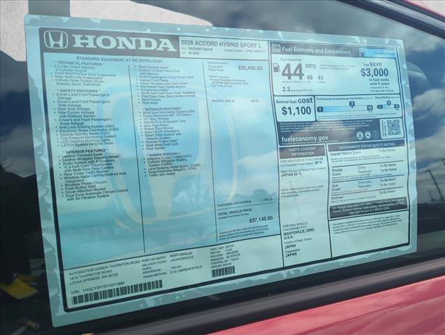 New 2026 Honda Accord Sport image 21