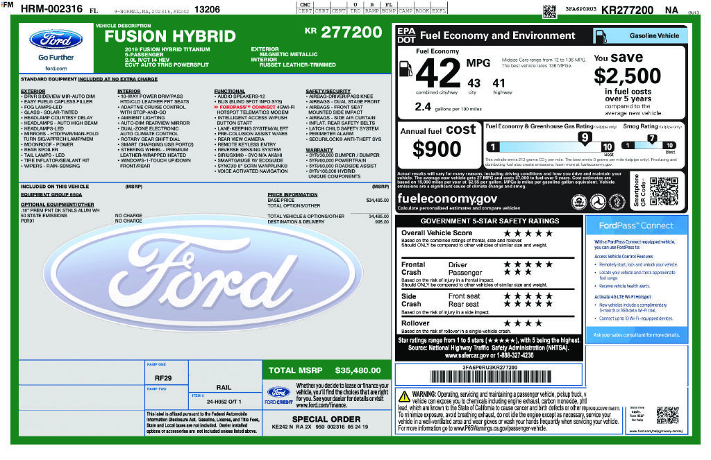 Used 2019 Ford Fusion Titanium FWD image 3