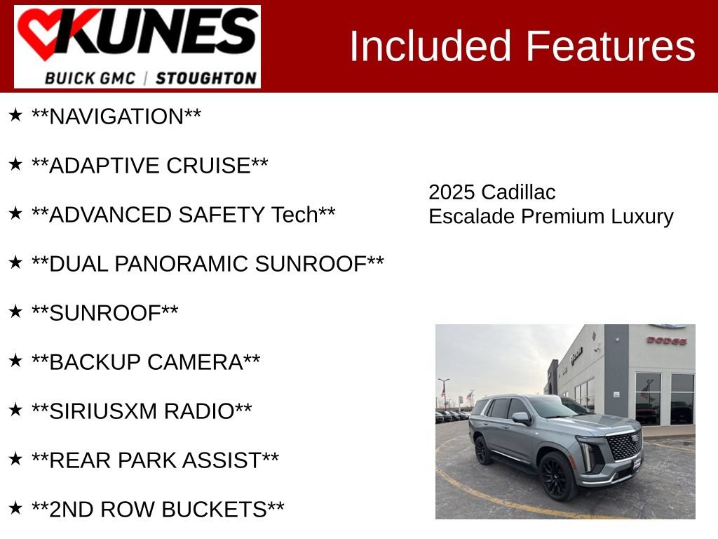 Used 2025 Cadillac Escalade Premium Luxury AWD/4WD image 2