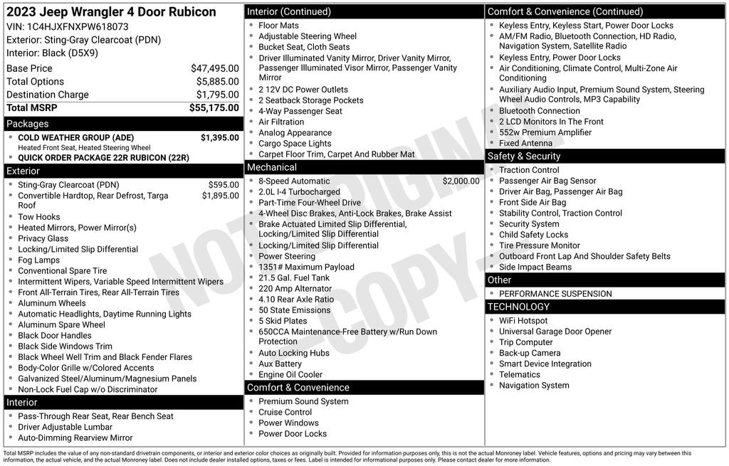 Used 2023 Jeep Wrangler Unlimited Rubicon w/ Cold Weather Group AWD/4WD image 33