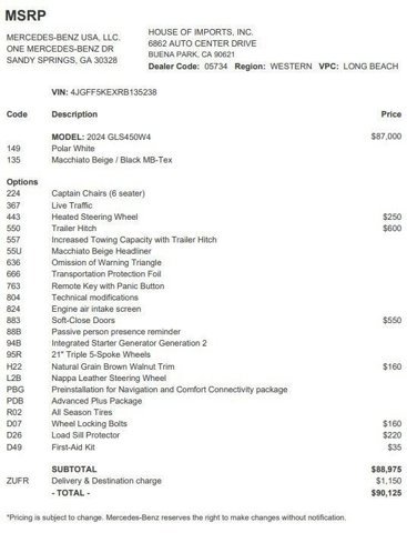 Certified 2024 Mercedes-Benz GLS 450 4MATIC image 4
