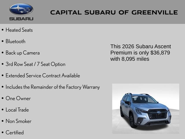 Certified 2026 Subaru Ascent Premium AWD/4WD image 4