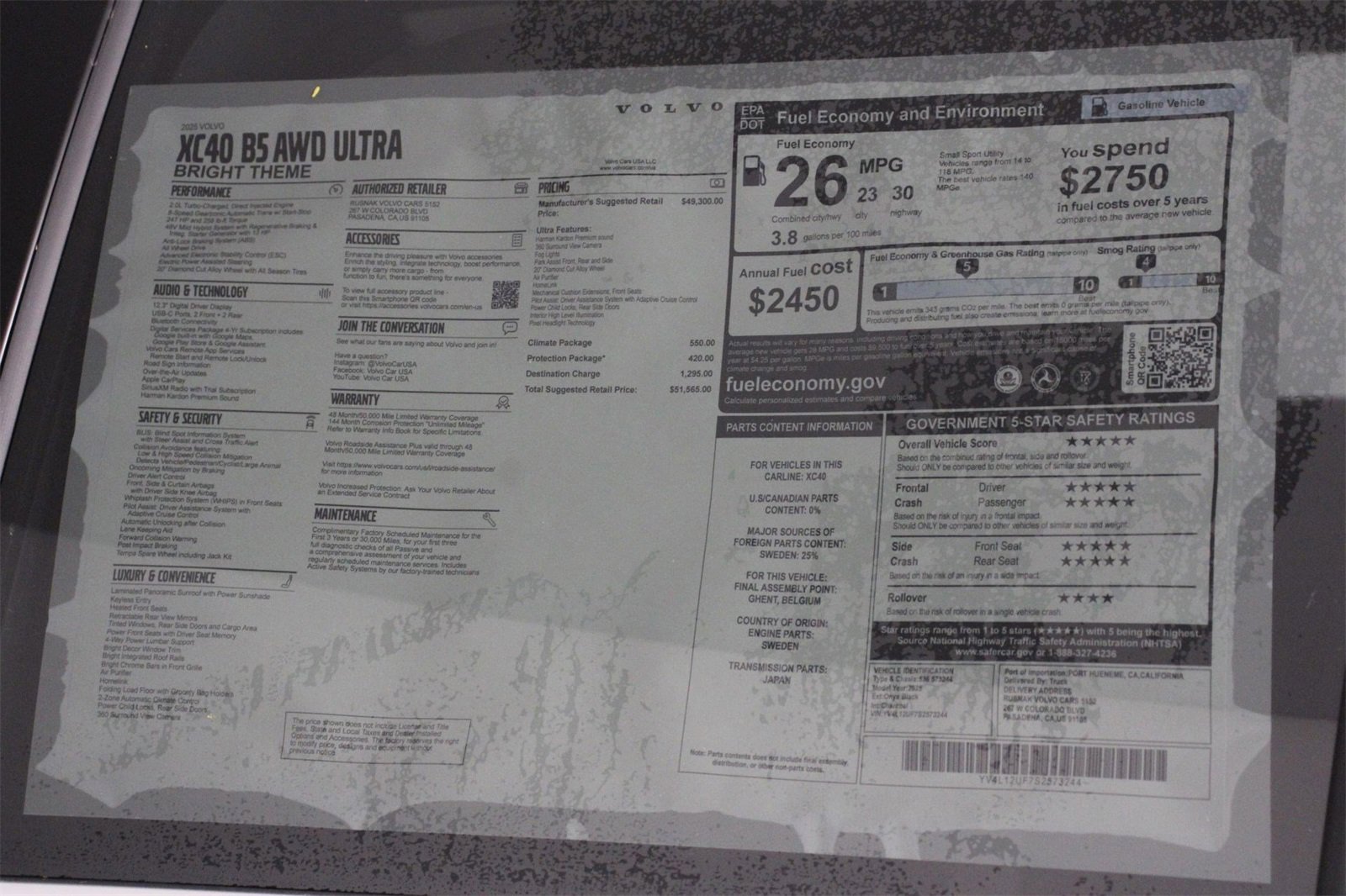 New 2025 Volvo XC40 B5 Ultra w/ Climate Package image 18