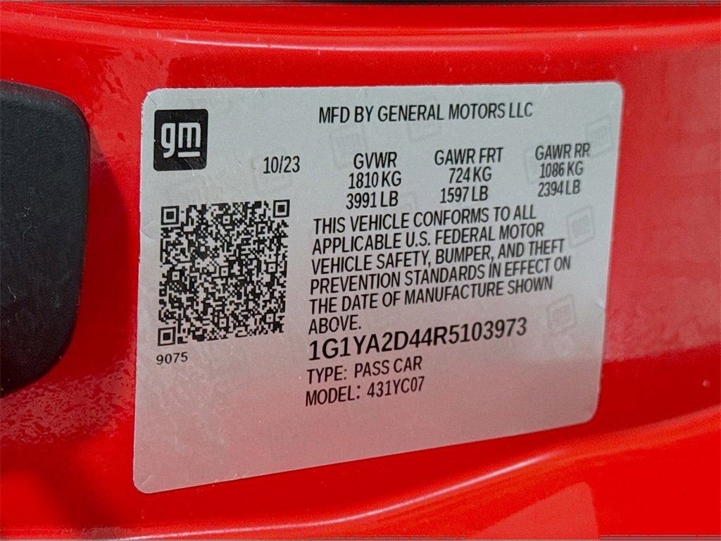 Certified 2024 Chevrolet Corvette Stingray Coupe w/ 1LT image 27