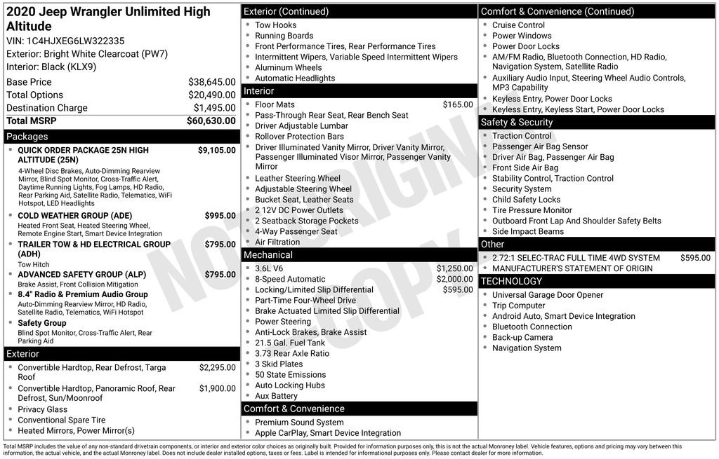 Used 2020 Jeep Wrangler Unlimited Sahara image 3