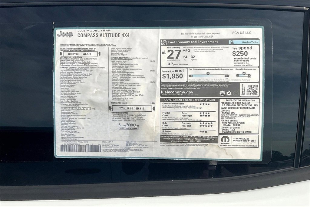 New 2025 Jeep Compass Latitude w/ Convenience Group image 12