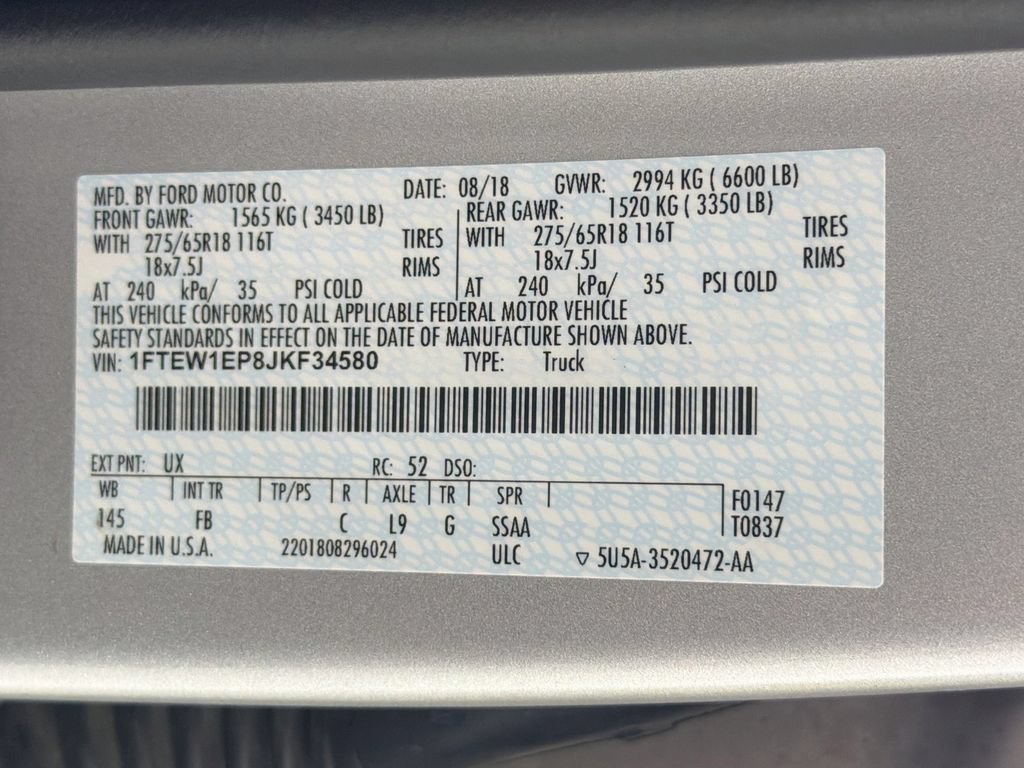 Used 2018 Ford F150 XLT w/ Equipment Group 302A Luxury AWD/4WD image 33