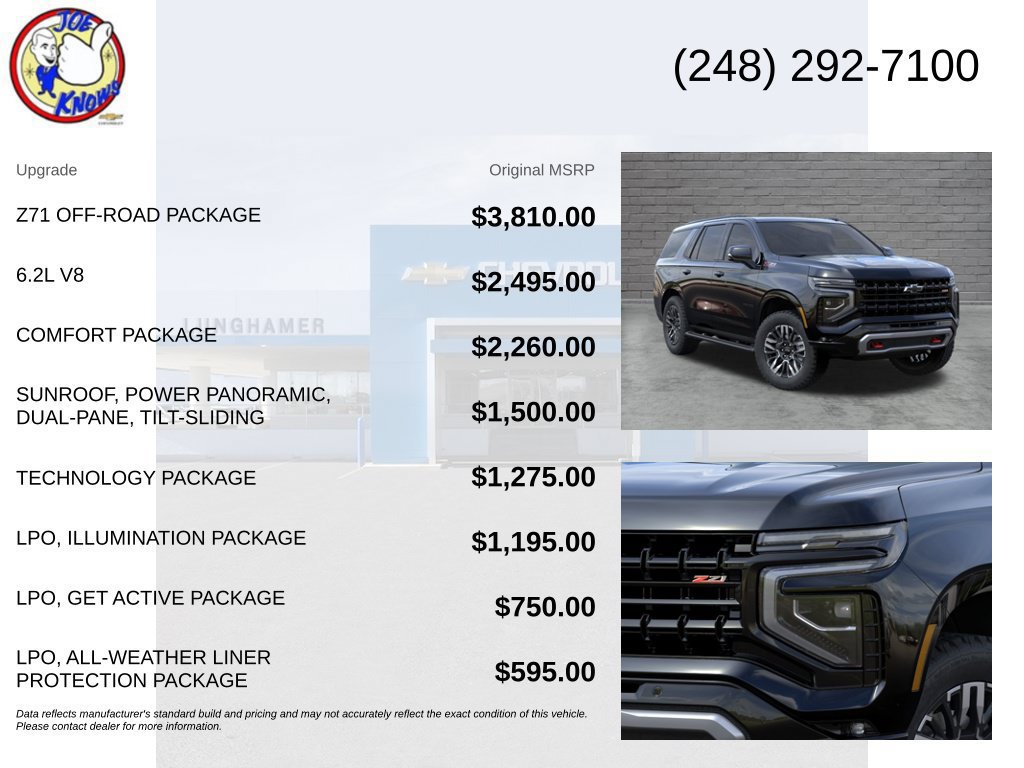 New 2026 Chevrolet Tahoe Z71 w/ Z71 Off-Road Package AWD/4WD image 5