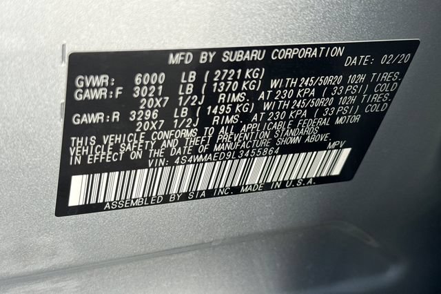 Used 2020 Subaru Ascent Premium w/ Sport Package AWD/4WD image 30