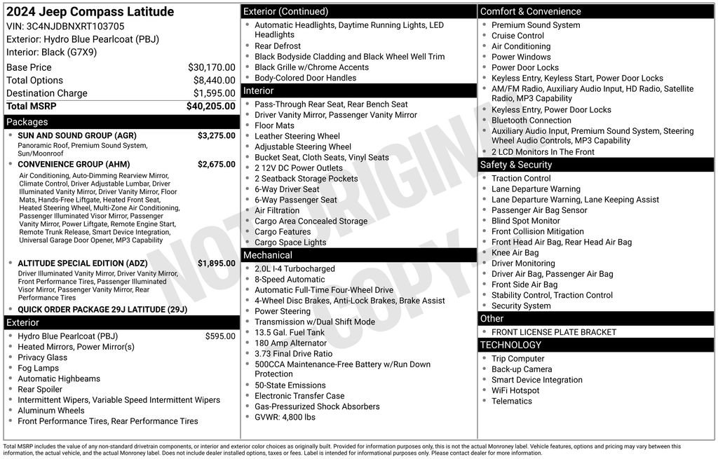 Used 2024 Jeep Compass Latitude w/ Sun and Sound Group AWD/4WD image 5