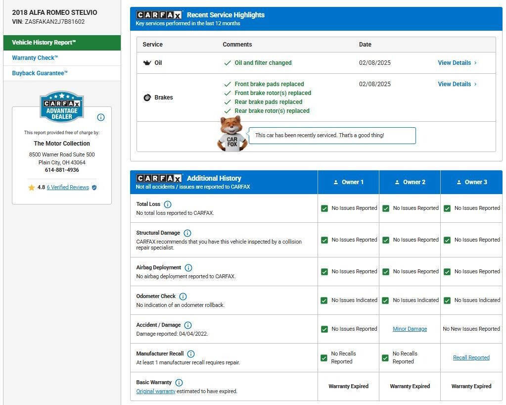 Used 2018 Alfa Romeo Stelvio Base AWD 4dr Crossover image 12