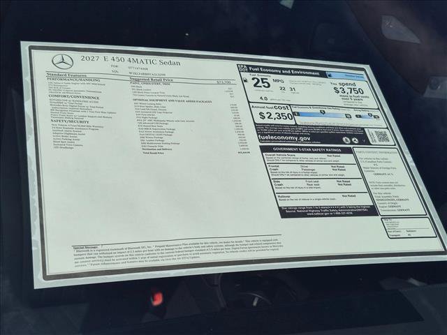 New 2027 Mercedes-Benz E 450 4MATIC Sedan image 18