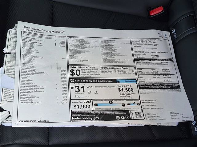 New 2027 BMW 530i w/ M Sport Package RWD image 18