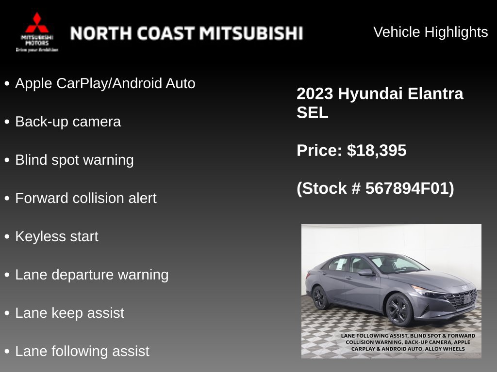 Used 2023 Hyundai Elantra SEL w/ Winter Weather Package FWD image 2
