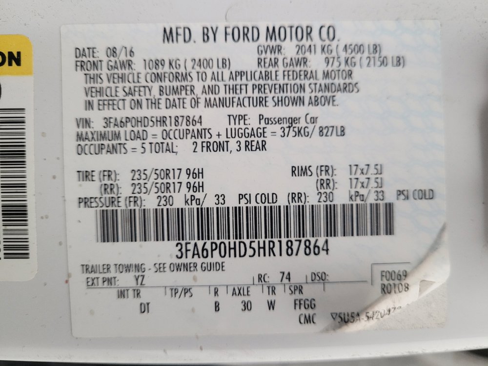 Used 2017 Ford Fusion SE w/ Fusion SE Technology Package image 33