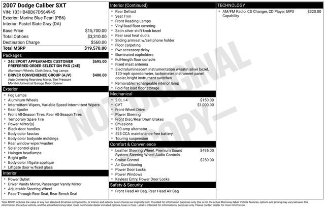 Used 2007 Dodge Caliber SXT image 4