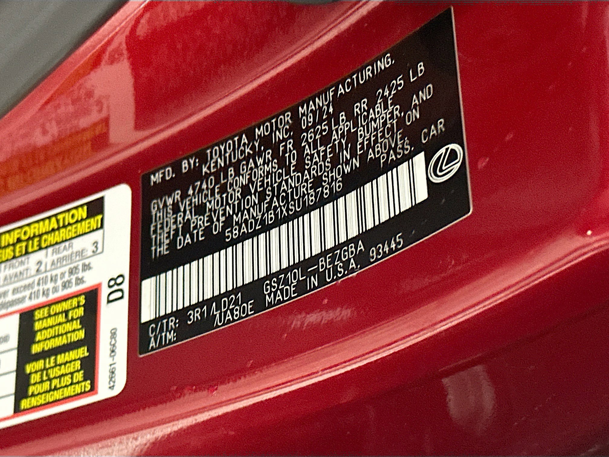 Used 2025 Lexus ES 350 w/ Premium Package FWD image 12