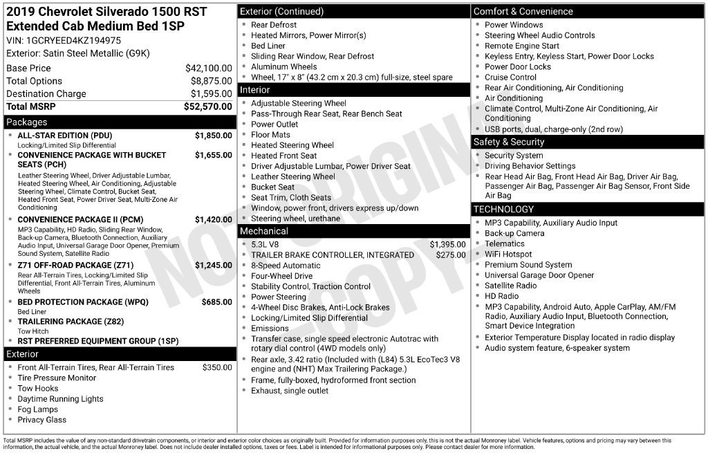 Used 2019 Chevrolet Silverado 1500 RST w/ All-Star Edition AWD/4WD image 11