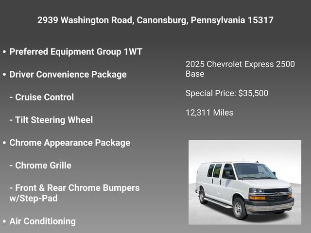 Used 2025 Chevrolet Express 2500 w/ Driver Convenience Package RWD image 5