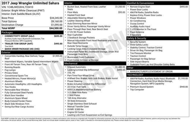 Used 2017 Jeep Wrangler Unlimited Sahara w/ Connectivity Group image 14