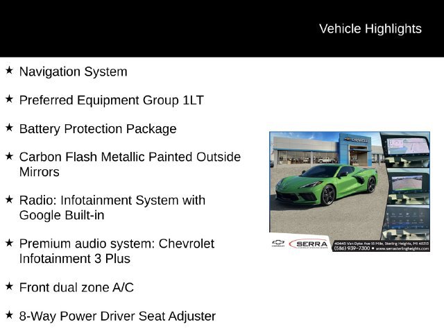 Certified 2026 Chevrolet Corvette Stingray Coupe w/ Battery Protection Package RWD image 4