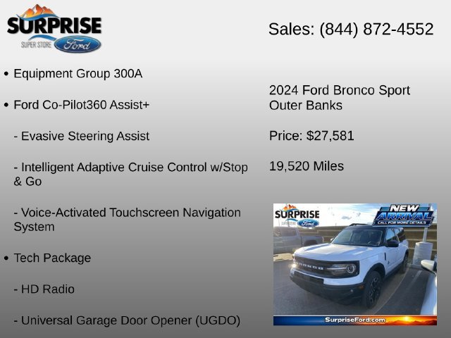 Used 2024 Ford Bronco Sport Outer Banks w/ Tech Package AWD/4WD image 6
