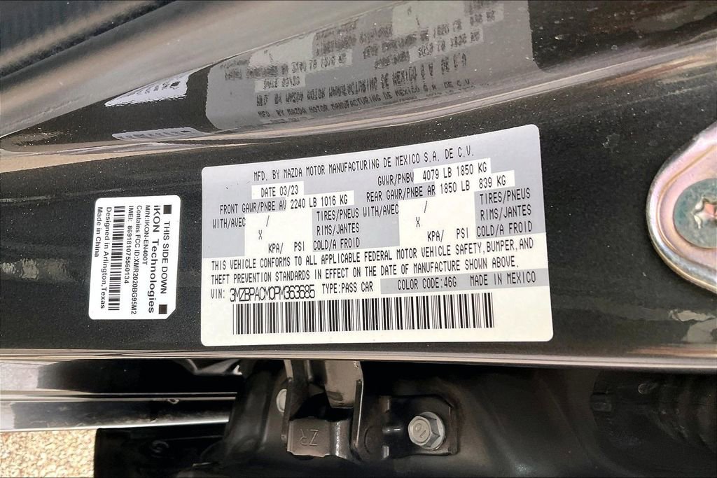 Certified 2023 MAZDA MAZDA3 s FWD image 33