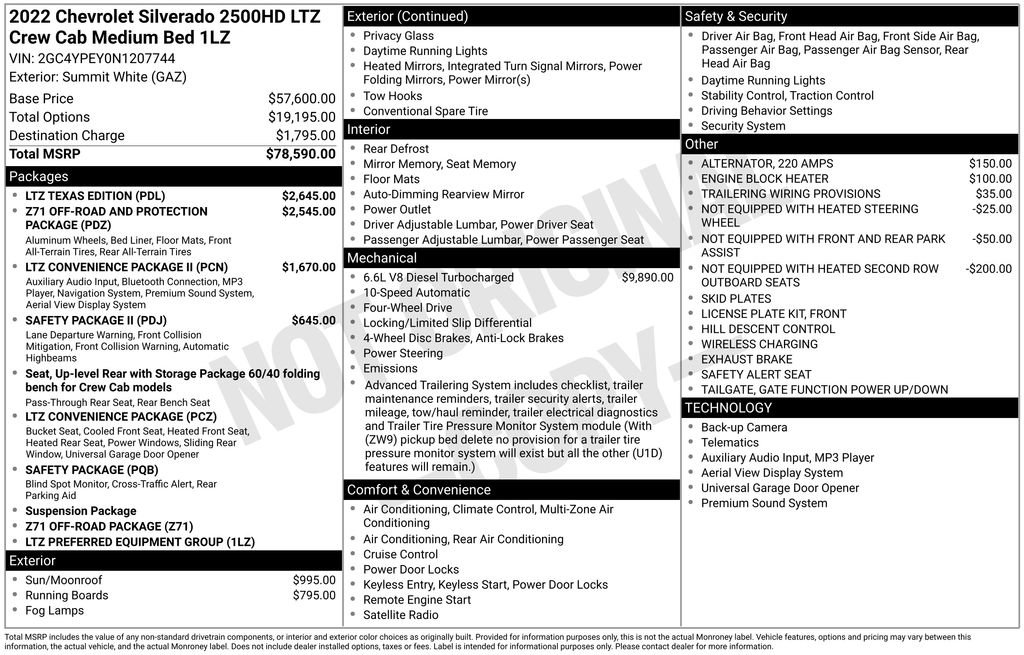 Used 2022 Chevrolet Silverado 2500 LTZ w/ LTZ Texas Edition AWD/4WD image 39