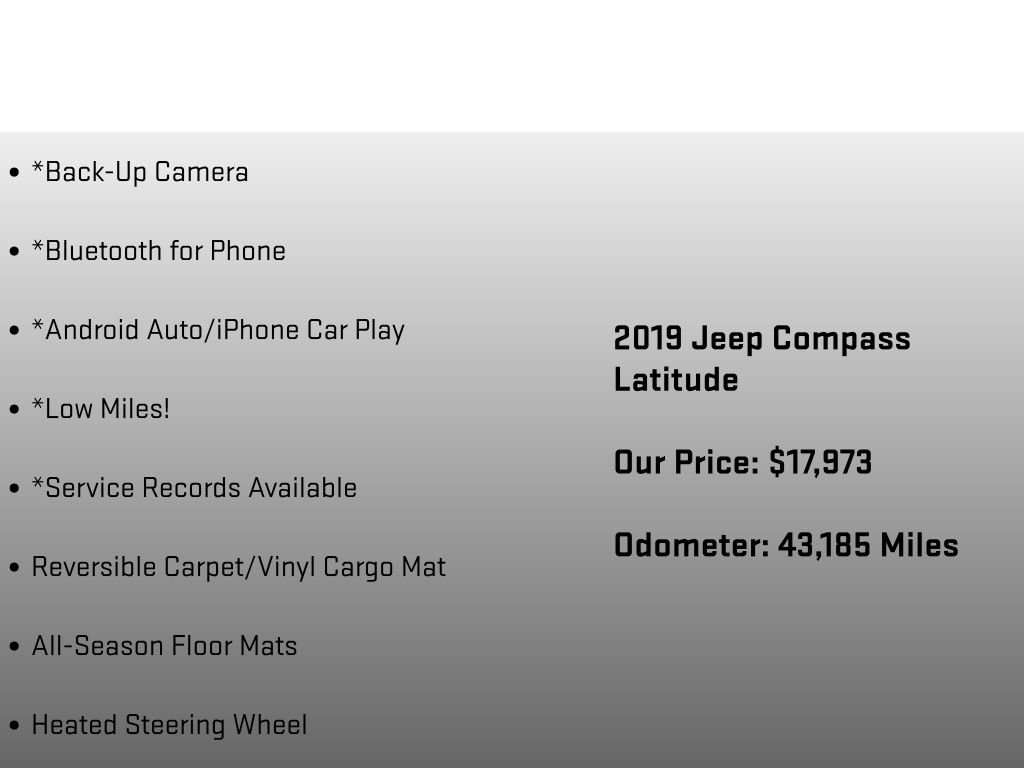 Used 2019 Jeep Compass Latitude w/ Cold Weather Group image 12