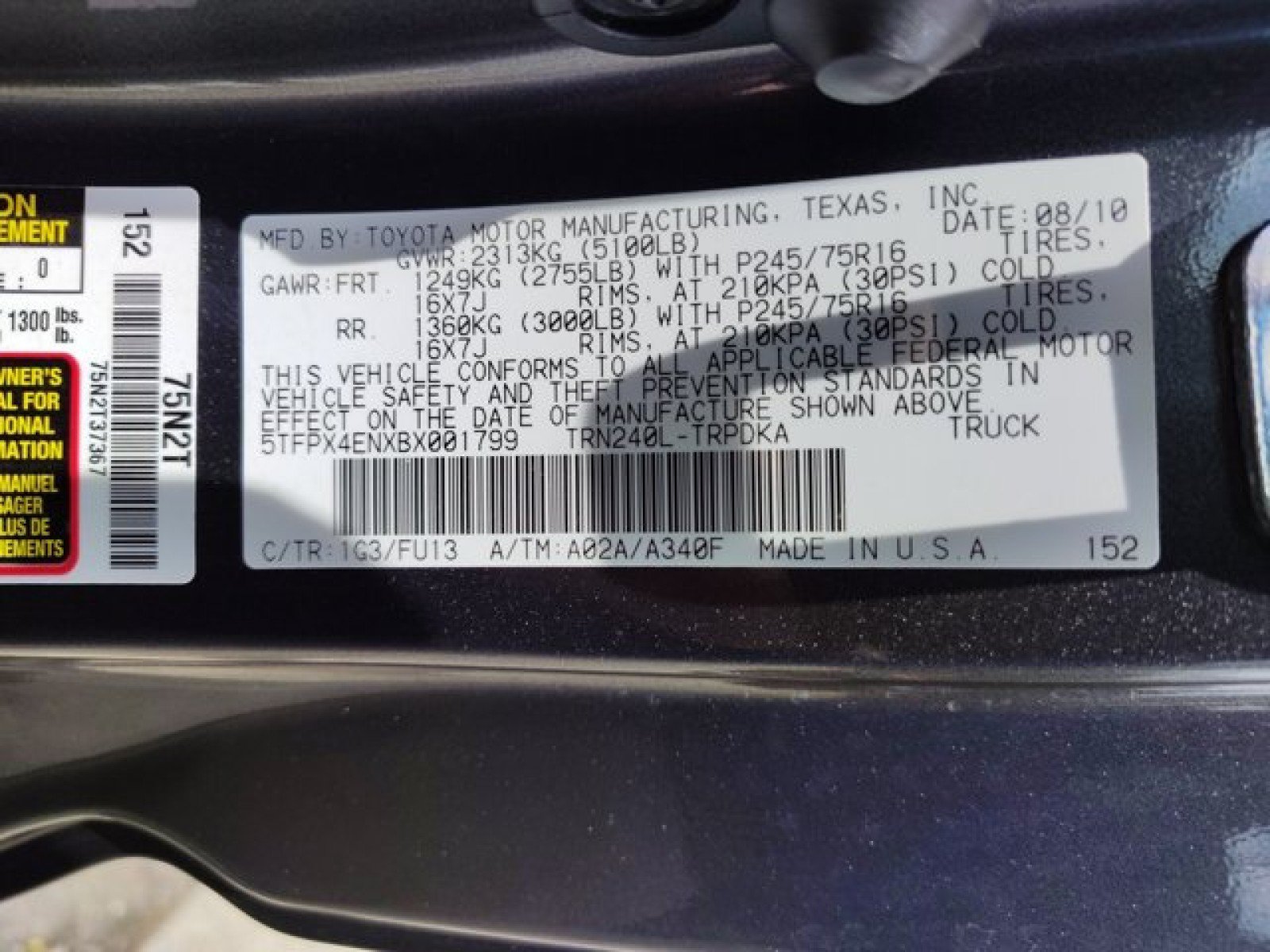 Used 2011 Toyota Tacoma 4x4 Regular Cab image 18